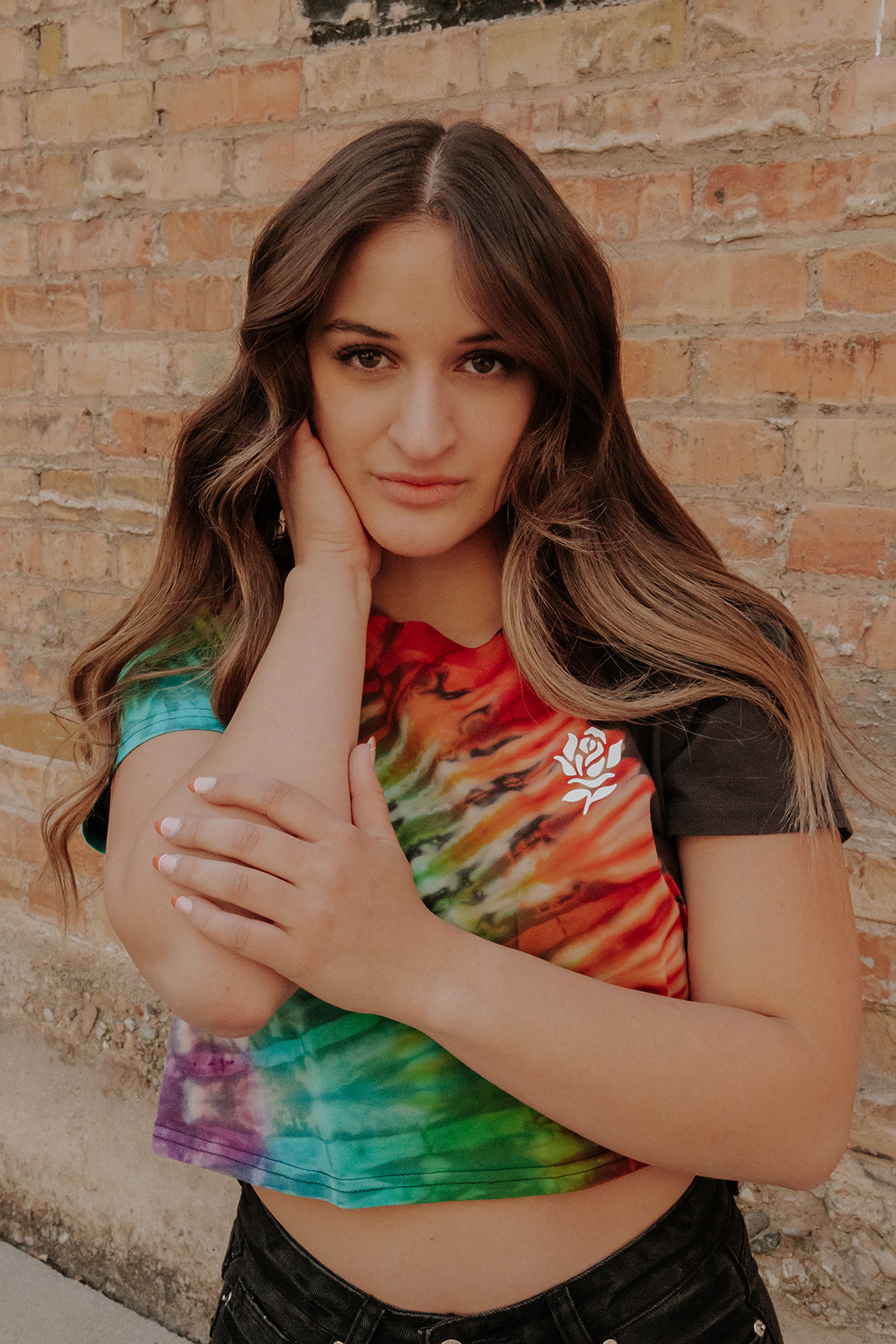 Rainbow Tie Dye Tee/Crop